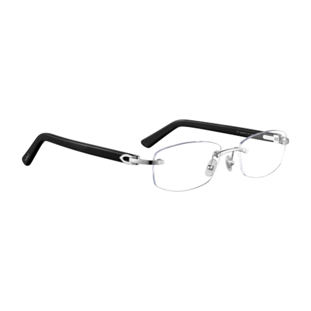 cartier ct0048o 003 black rimless eyeglasses