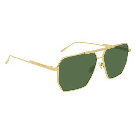 Bottega Veneta Green Square Unisex Sunglasses BV0151S 004