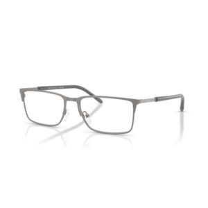 Light gray rectangular eyeglasses frame with nose pads, shown from a slight front angle on a white background.
