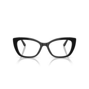 Black cat-eye eyeglasses on a white background, product photo