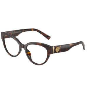 Tortoiseshell eyeglasses with round frames and a gold crest on the temple leg.