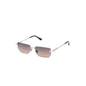 Rectangular gradient-lens sunglasses with a slim metal frame, nose pads, and thin temples.