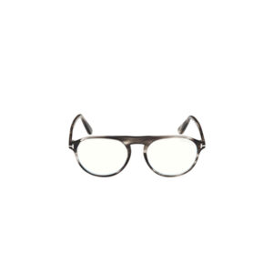 Metal-framed eyeglasses with clear lenses photographed on a white background, showing a front view.