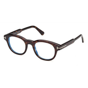 Tortoiseshell eyeglasses with round lenses on a white background.