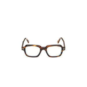 Rectangular tortoiseshell eyeglasses on a white background, full frame visible.