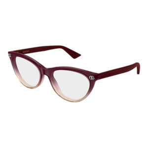 Gucci burgundy sunglasses with gradient lenses and GG logo on the temples