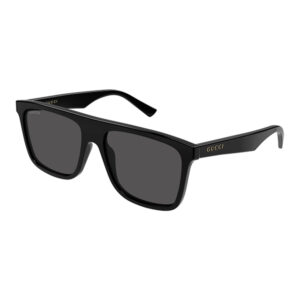 Gucci black sunglasses with rectangular oversized frames and dark lenses