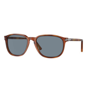 Brown tortoiseshell sunglasses with dark gray lenses, wayfarer style.
