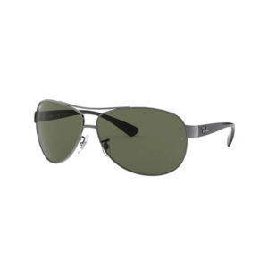 Ray‑Ban aviator sunglasses with olive‑green lenses and a metal frame